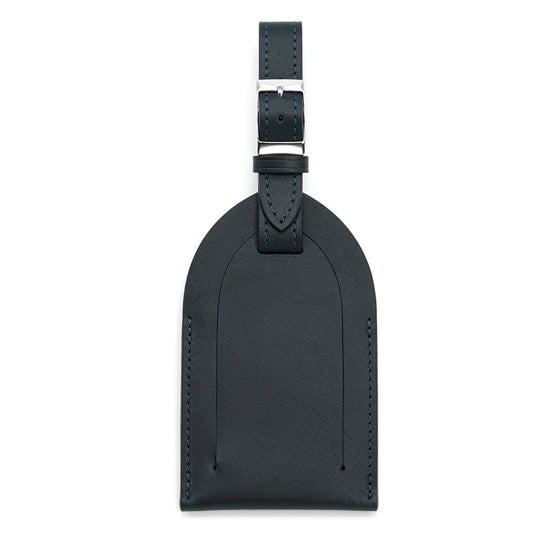 Bright Red Leather Luggage Tag