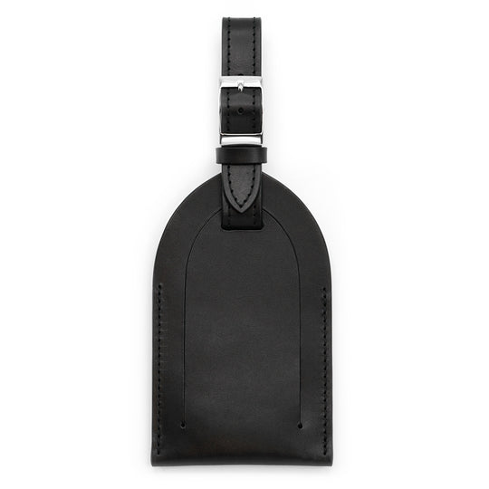 Bright Red Leather Luggage Tag