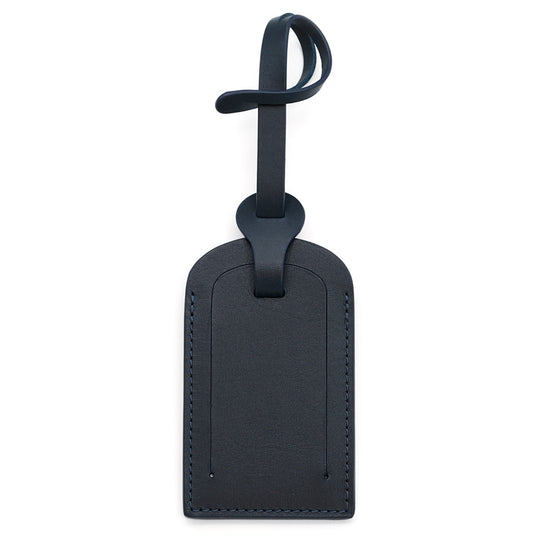 Bright Red Leather Luggage Tag