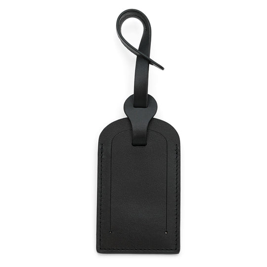 Bright Red Leather Luggage Tag