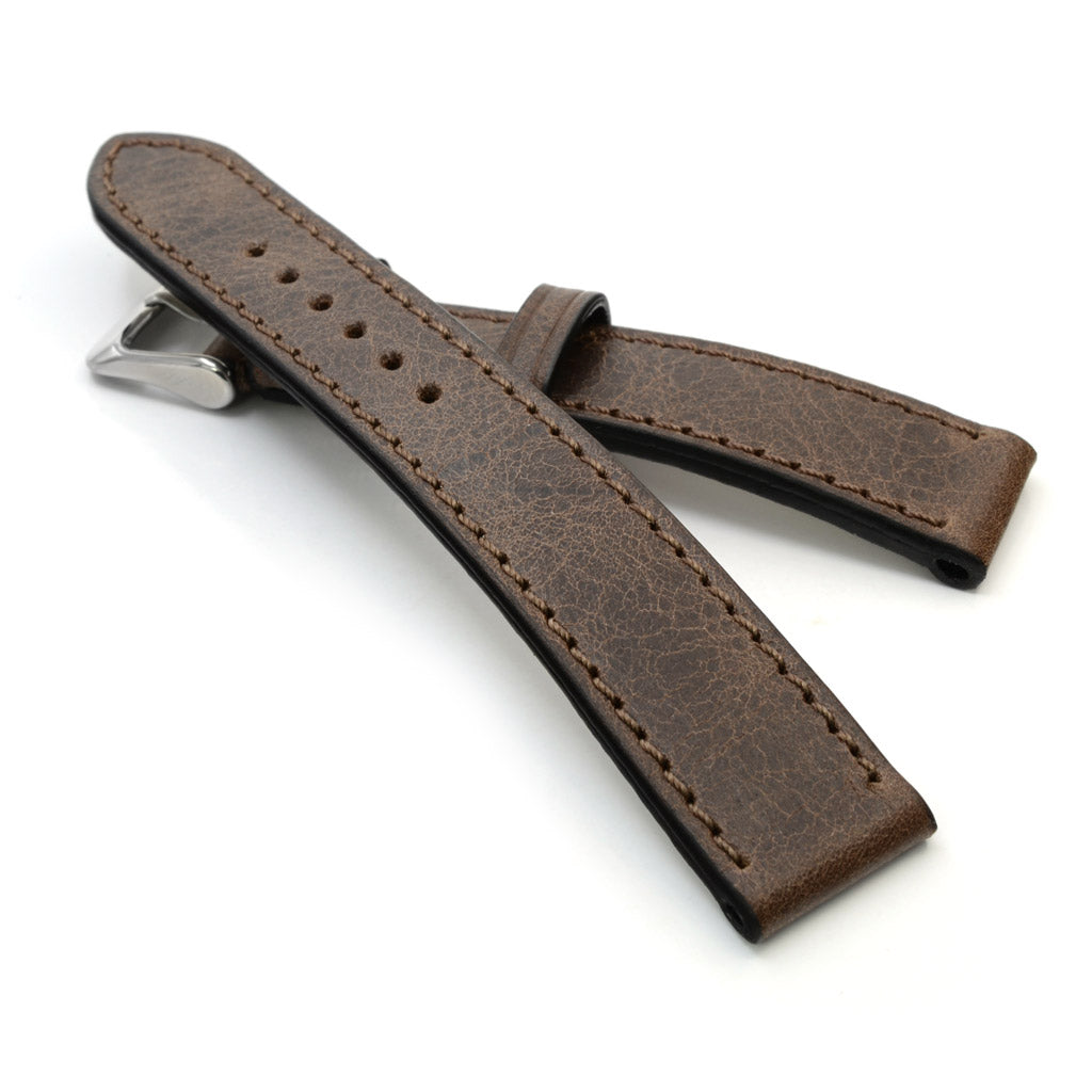Antique Brown Leather Watch Band
