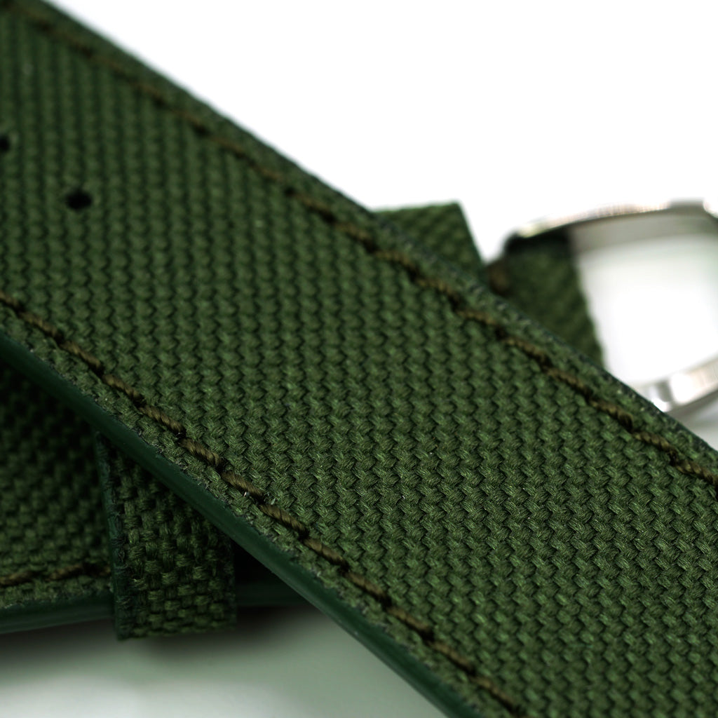 LOUIS VUITTON CROCODILE BELT, green exotic leather with gold tone