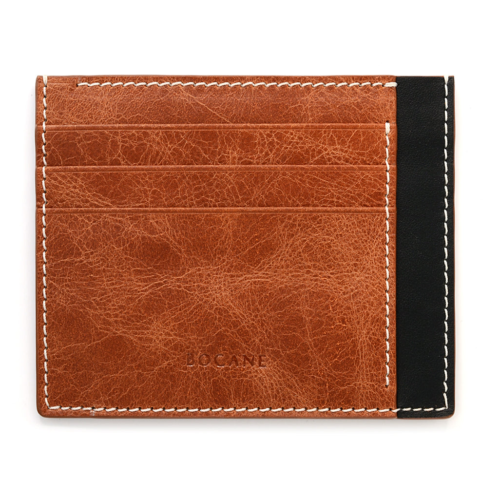 Brown Leather Wallet, Extra Slim, Antique Finish