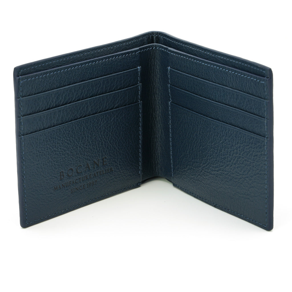 Vertical Wallet, Textured Navy, Men's Small Leather Goods