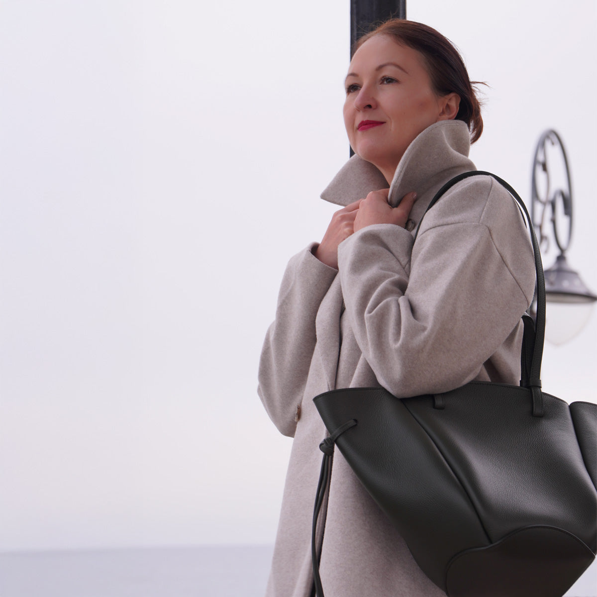 Voulez-Vous Midi Bag, Textured Leather, Burgundy