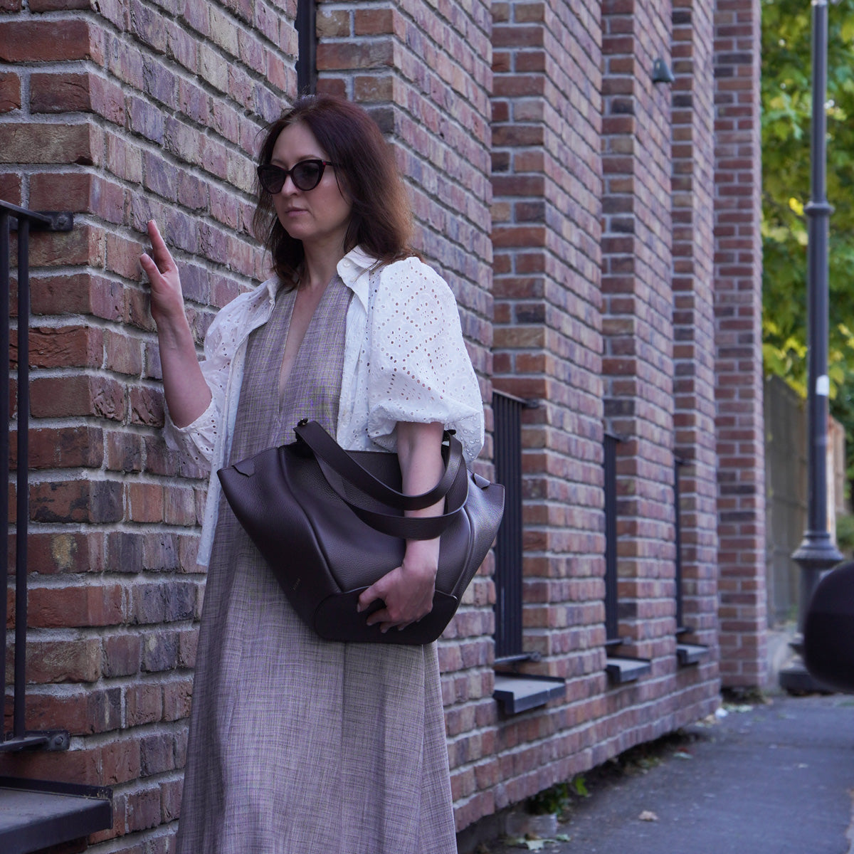 Orée Bag, Suede Leather, Chocolate