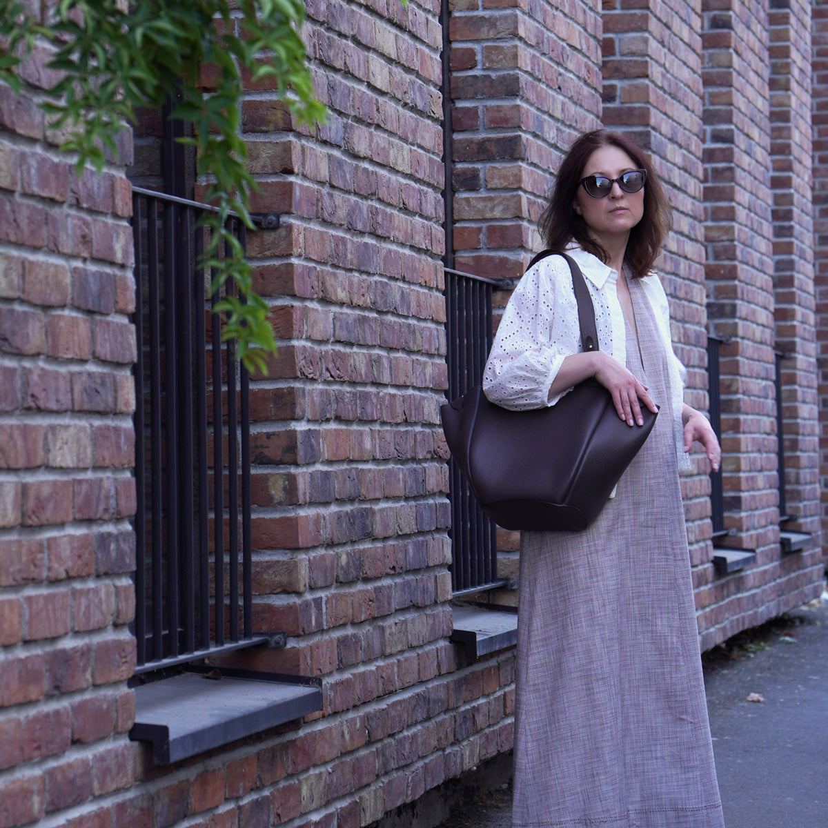 Orée Bag, Suede Leather, Chocolate