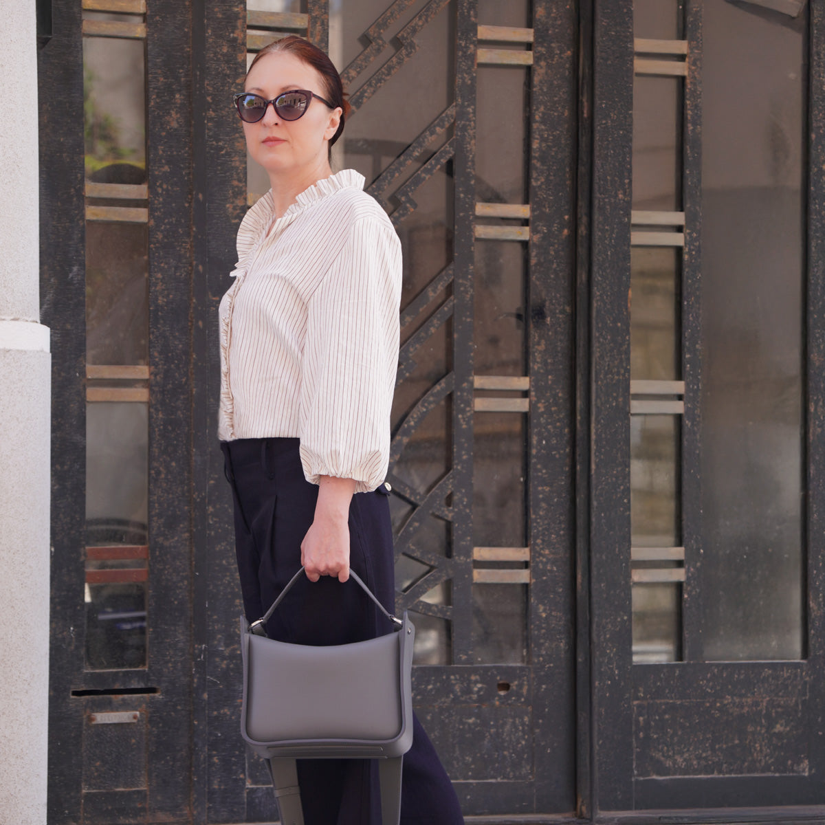 Toujours Bag, Textured Leather, Flag Blue