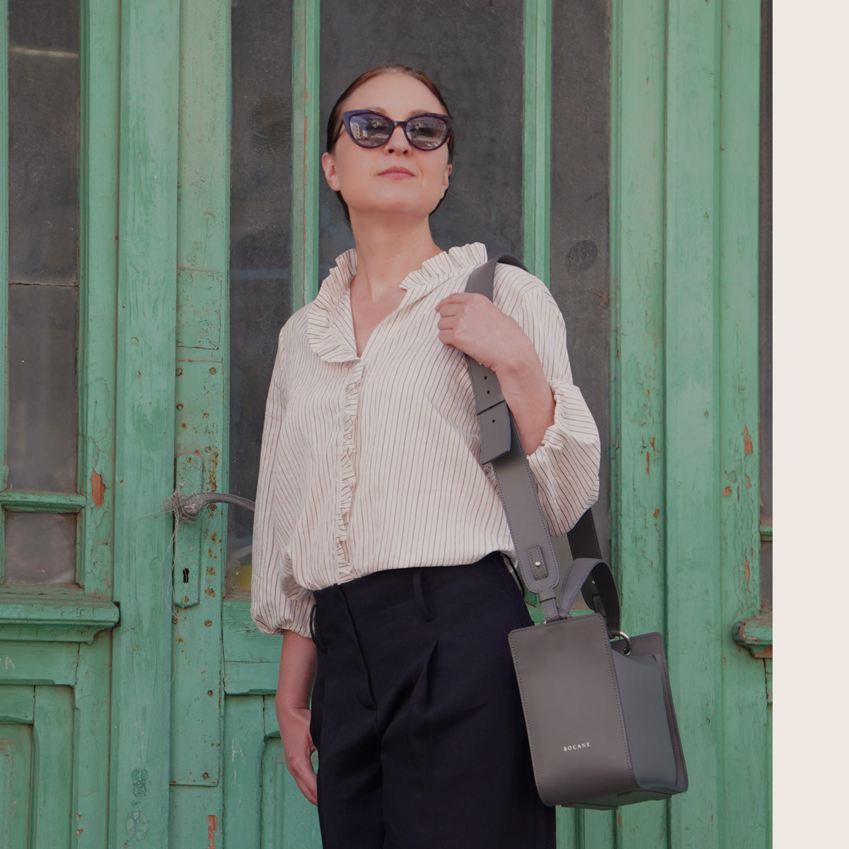 Toujours Bag, Textured Leather, Flag Blue