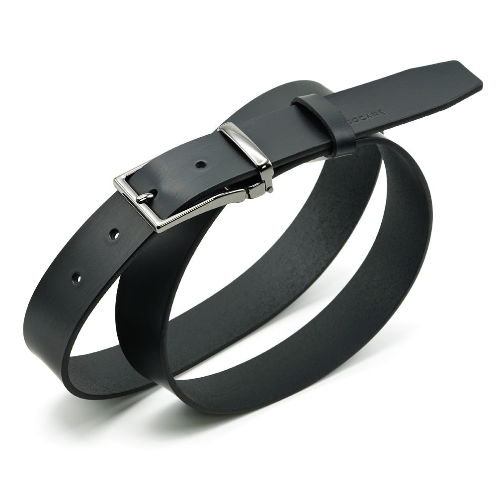 Italian Leather belt, Black Casual-Elegant