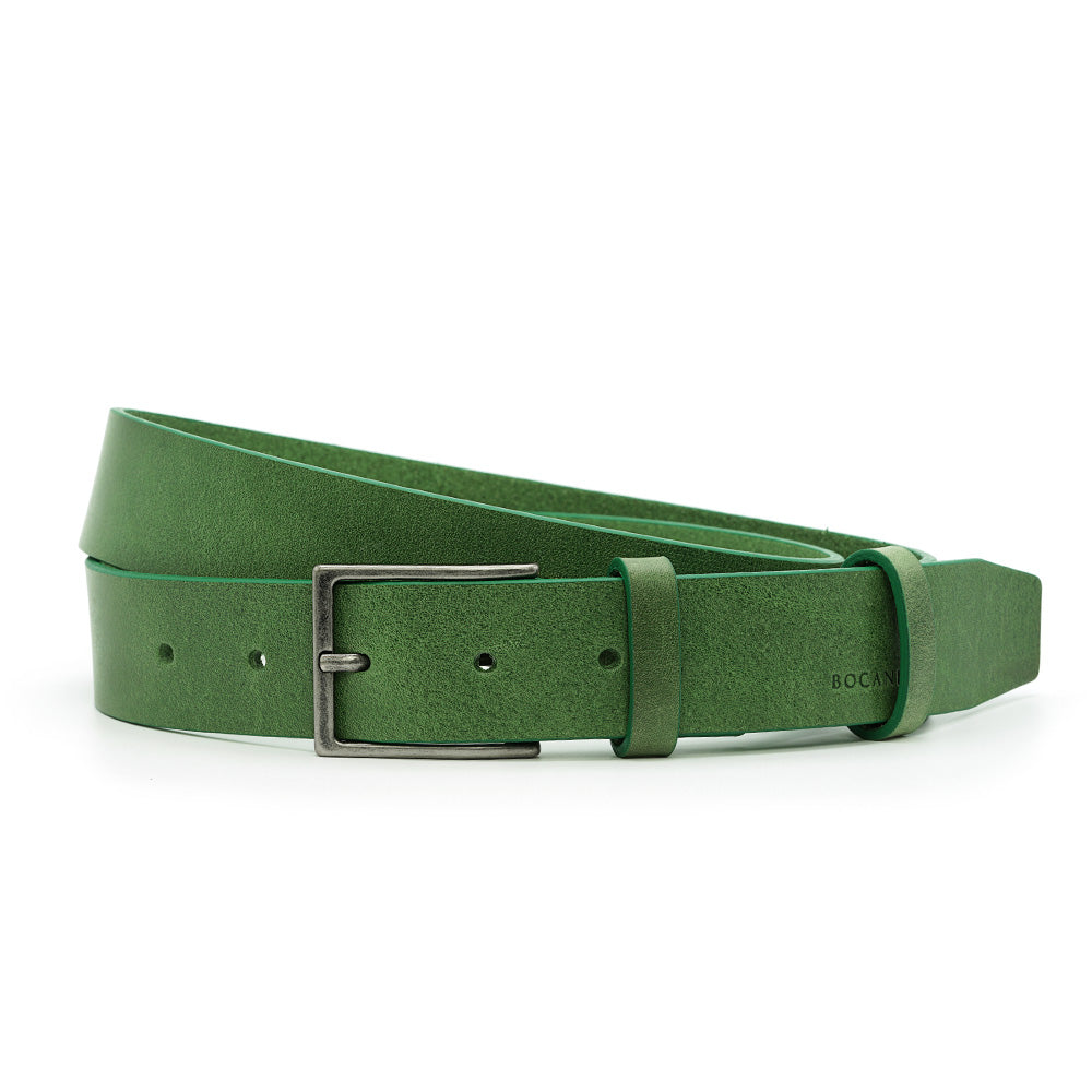 Antique Green, Casual Italian Leather Belt