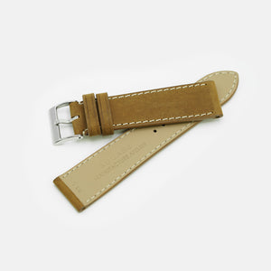 Nabuc Premium Patina Leather Watch Strap, Kraft Brown