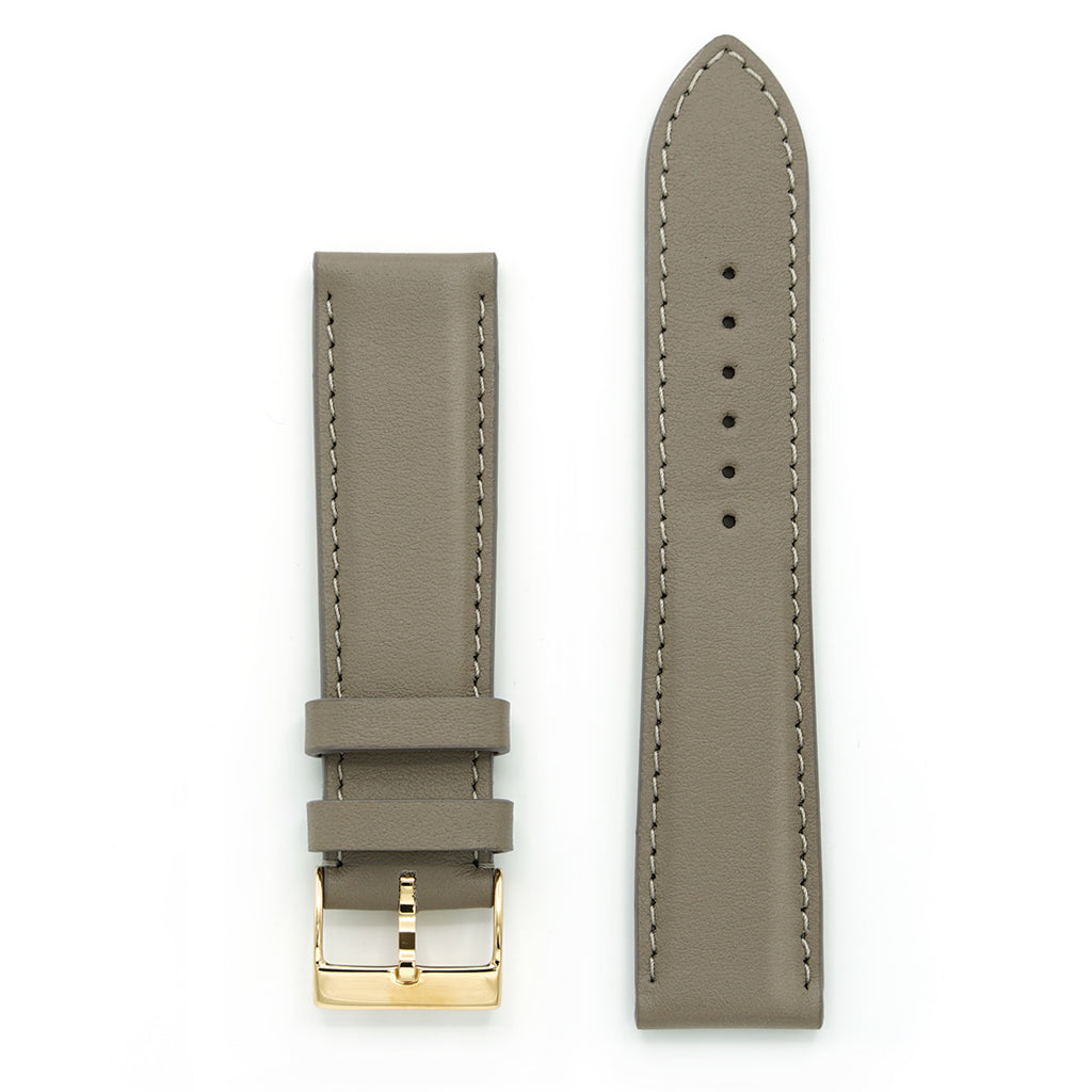 Padded Leather Watch Band, Full-Grain Cream Clay