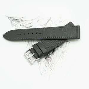 Leather Strap, Brown Saffiano, Medium Length