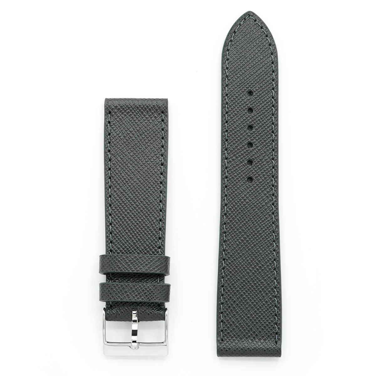 Leather Strap, Brown Saffiano, Medium Length