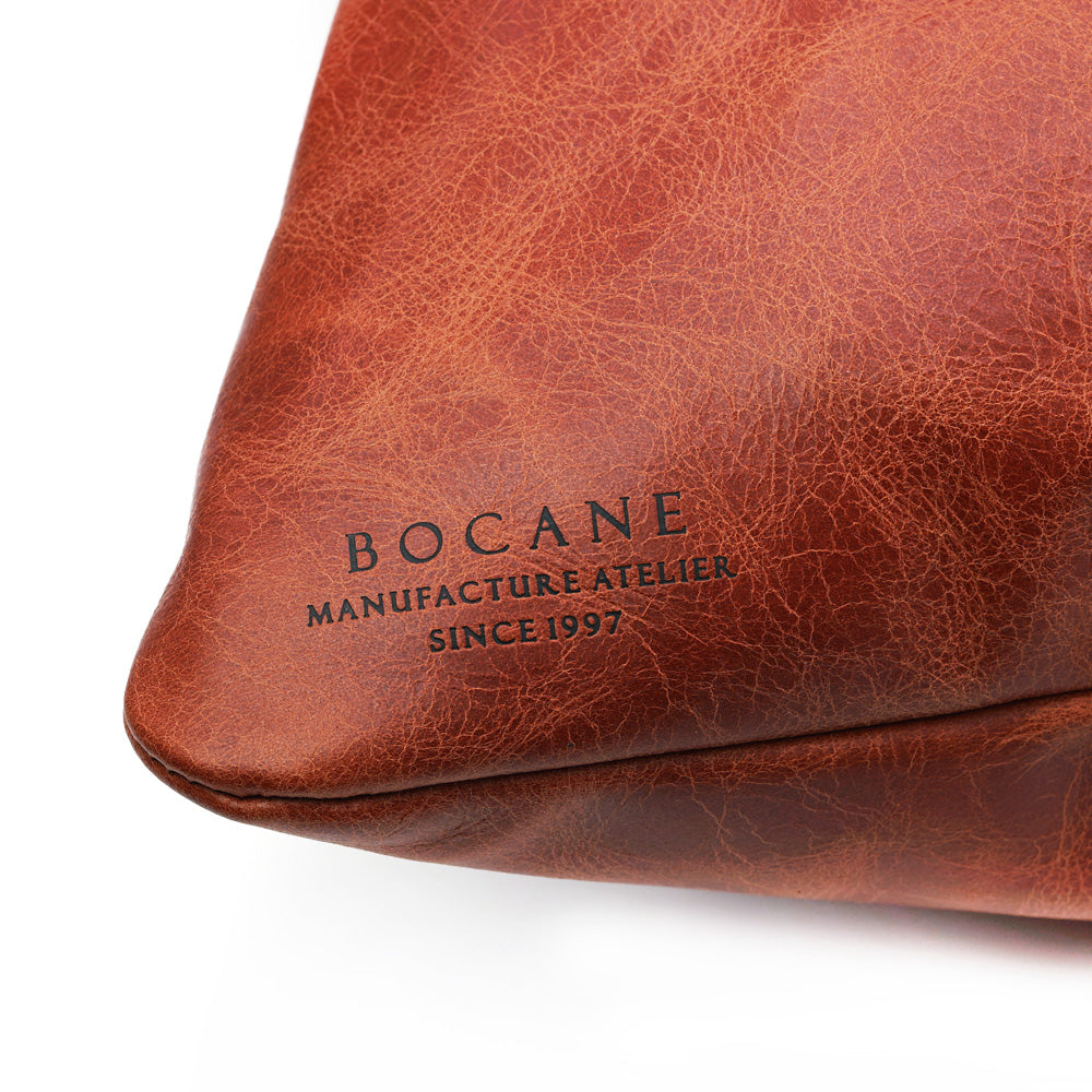 Soft Leather Cushion, Antique Cognac