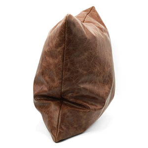 Soft Leather Cushion, Antique Cognac