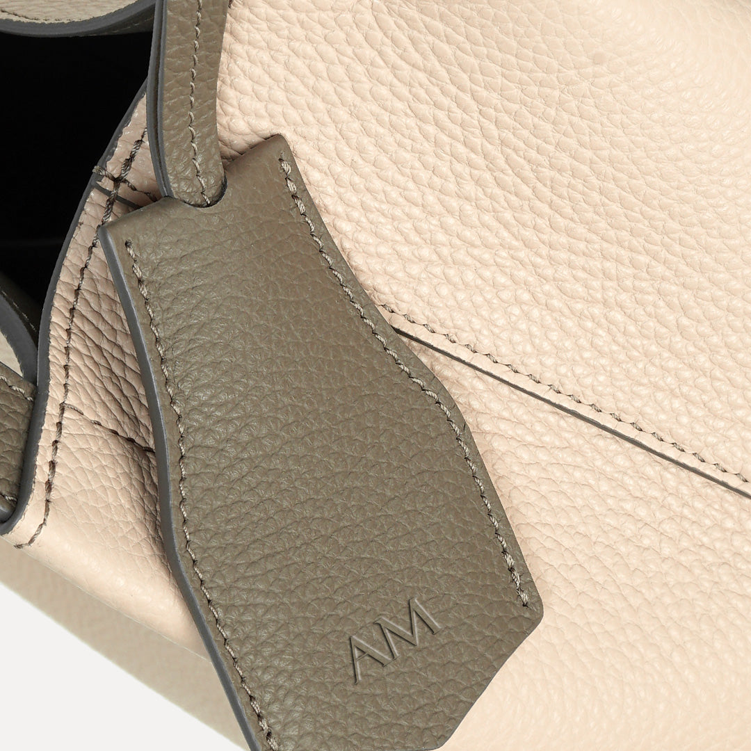 Rêve Bag, Nude &amp; Taupe Textured Leather