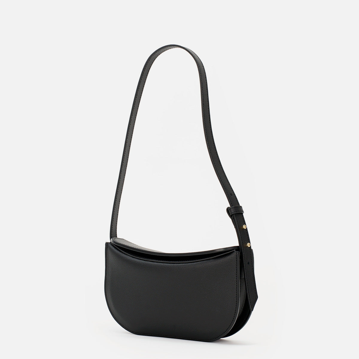 Demoiselle Bag, Textured Leather, Black