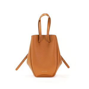 Pétale Bag, Textured Leather, Caramel Color