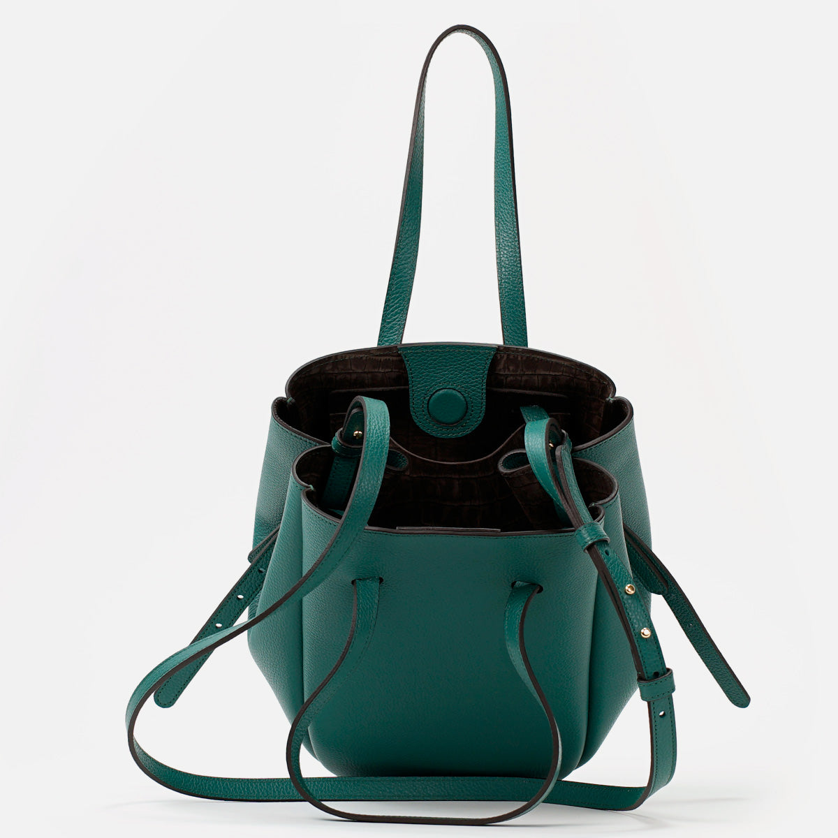 Pétale Bag, Textured Leather, Avocado Color, with Extras