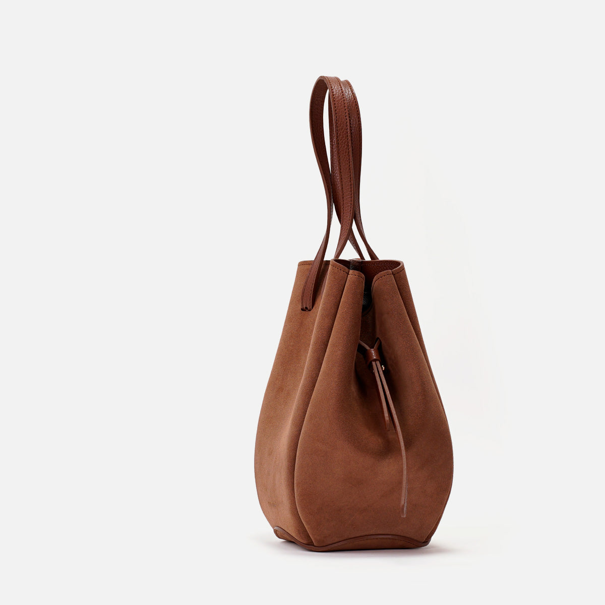 Pétale Bag, Suede Leather, Cinnamon Color
