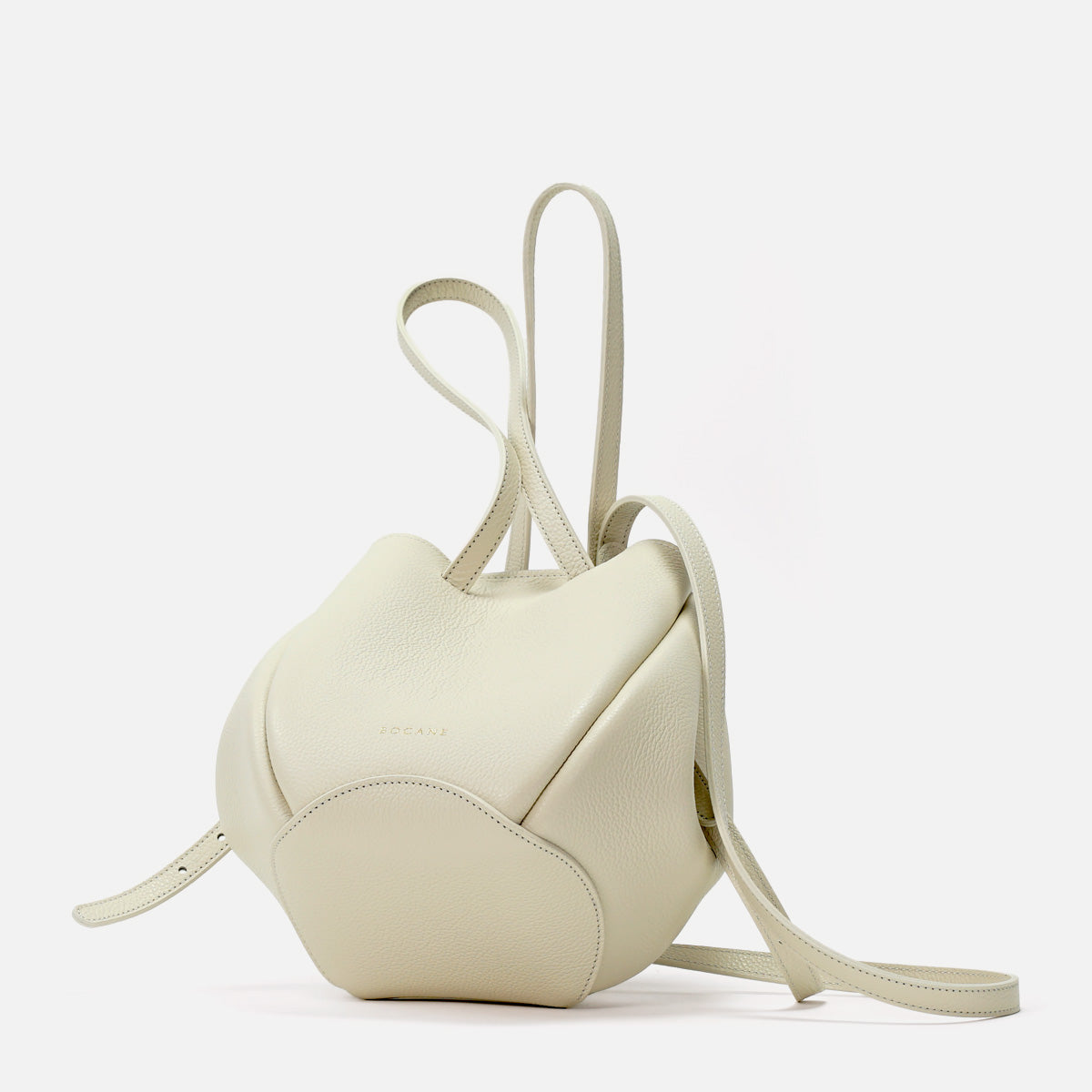 Mini Pétale Bag, Textured Leather, Vanilla Cream, with Extras