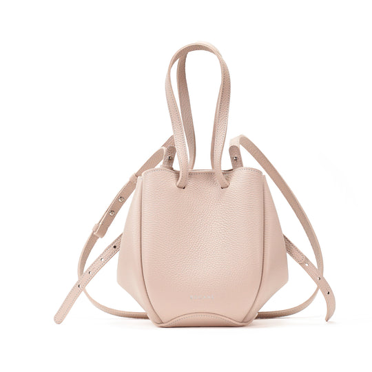 Mini Pétale Bag, Textured Leather, Vanilla Rose Cream, with Extras