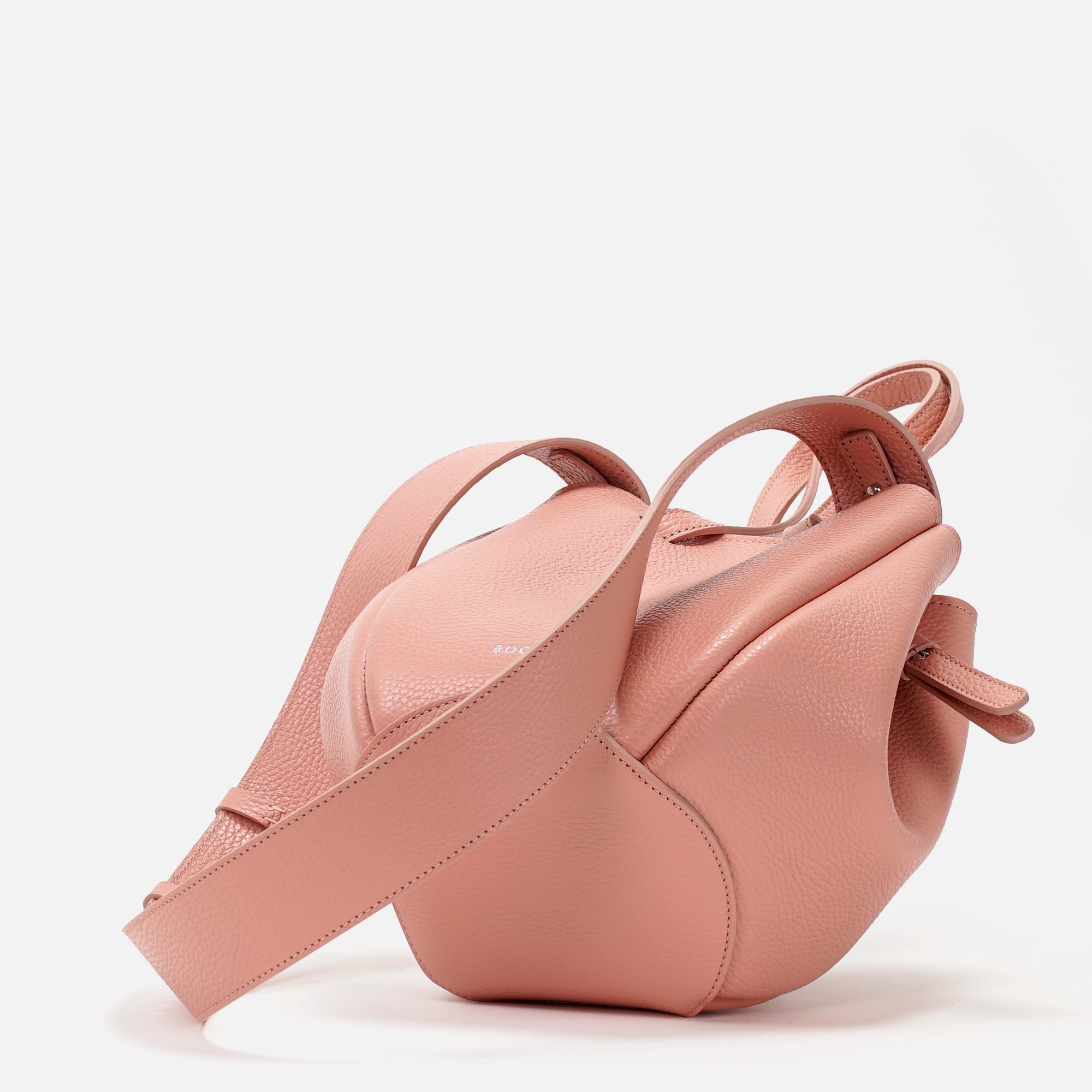 Mini Pétale Bag, Textured Leather, Rose Poudré, with Wide Crossbody Strap &amp; Extras