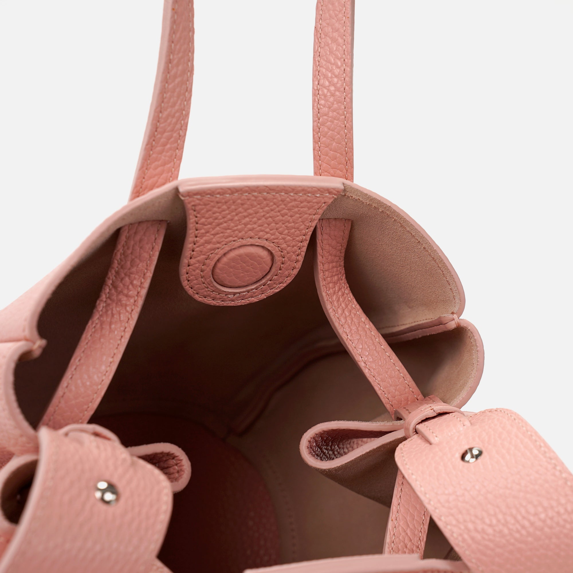 Mini Pétale Bag, Textured Leather, Rose Poudré, with Wide Crossbody Strap &amp; Extras
