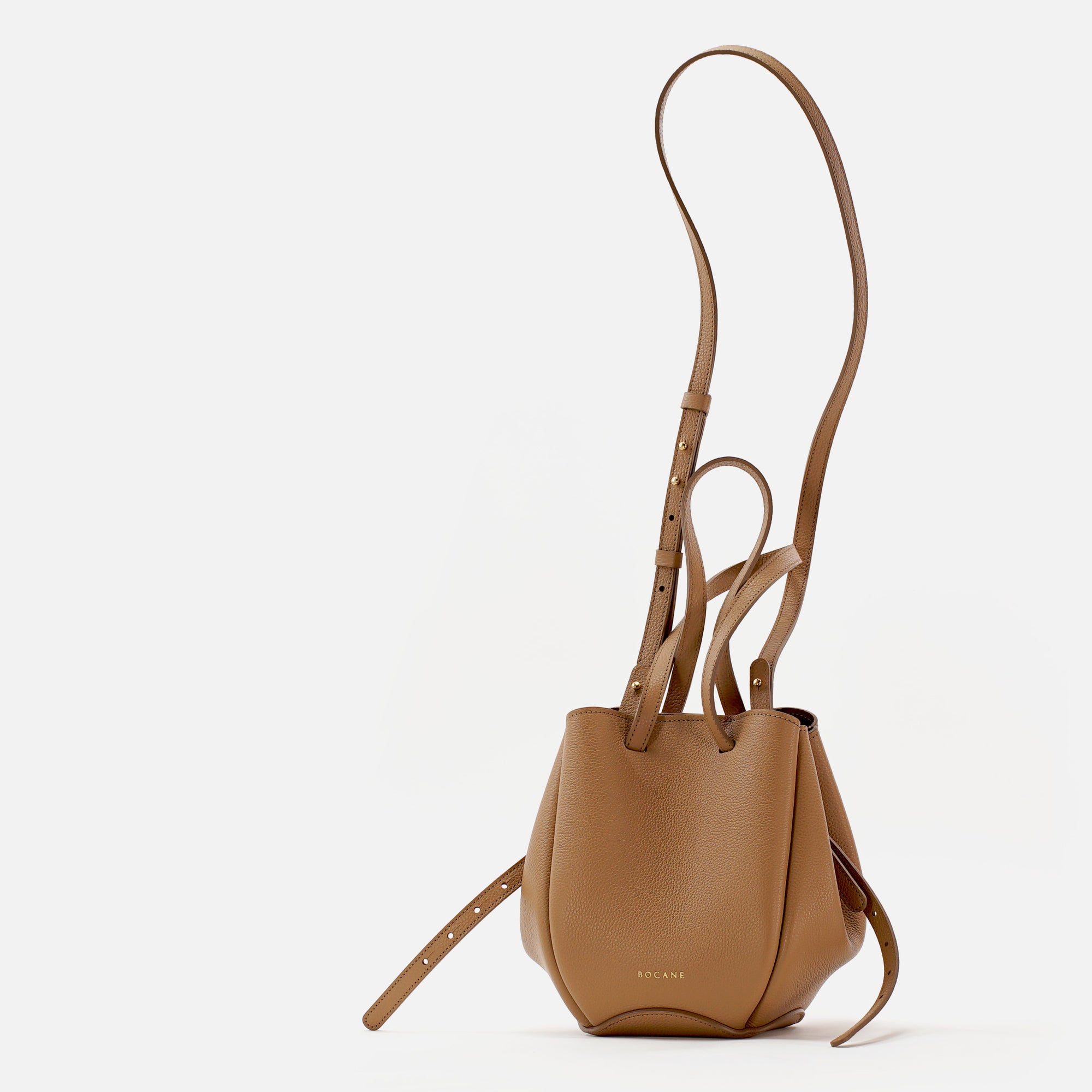 Mini Pétale Bag, Textured Leather, Cappuccino, with Extras