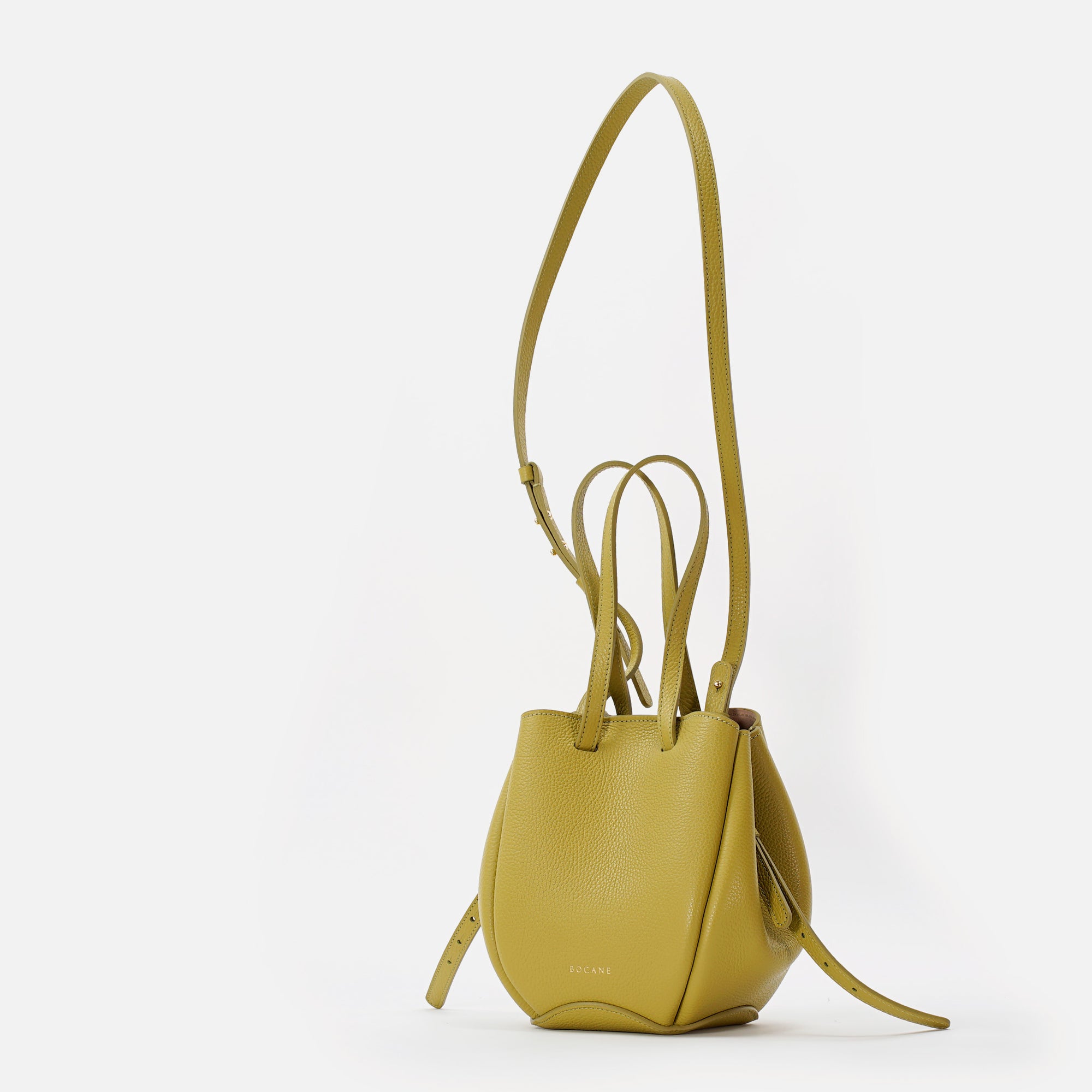 Mini Pétale Bag, Textured Leather, Vinaigrette Green, with Extras