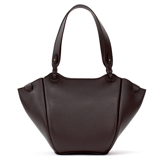 Orée Bag, Textured Leather, Dark Chocolate