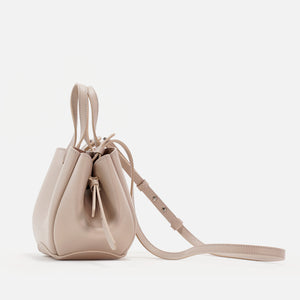 Mini Pétale Bag, Textured Leather, Vanilla Rose Cream, with Extras