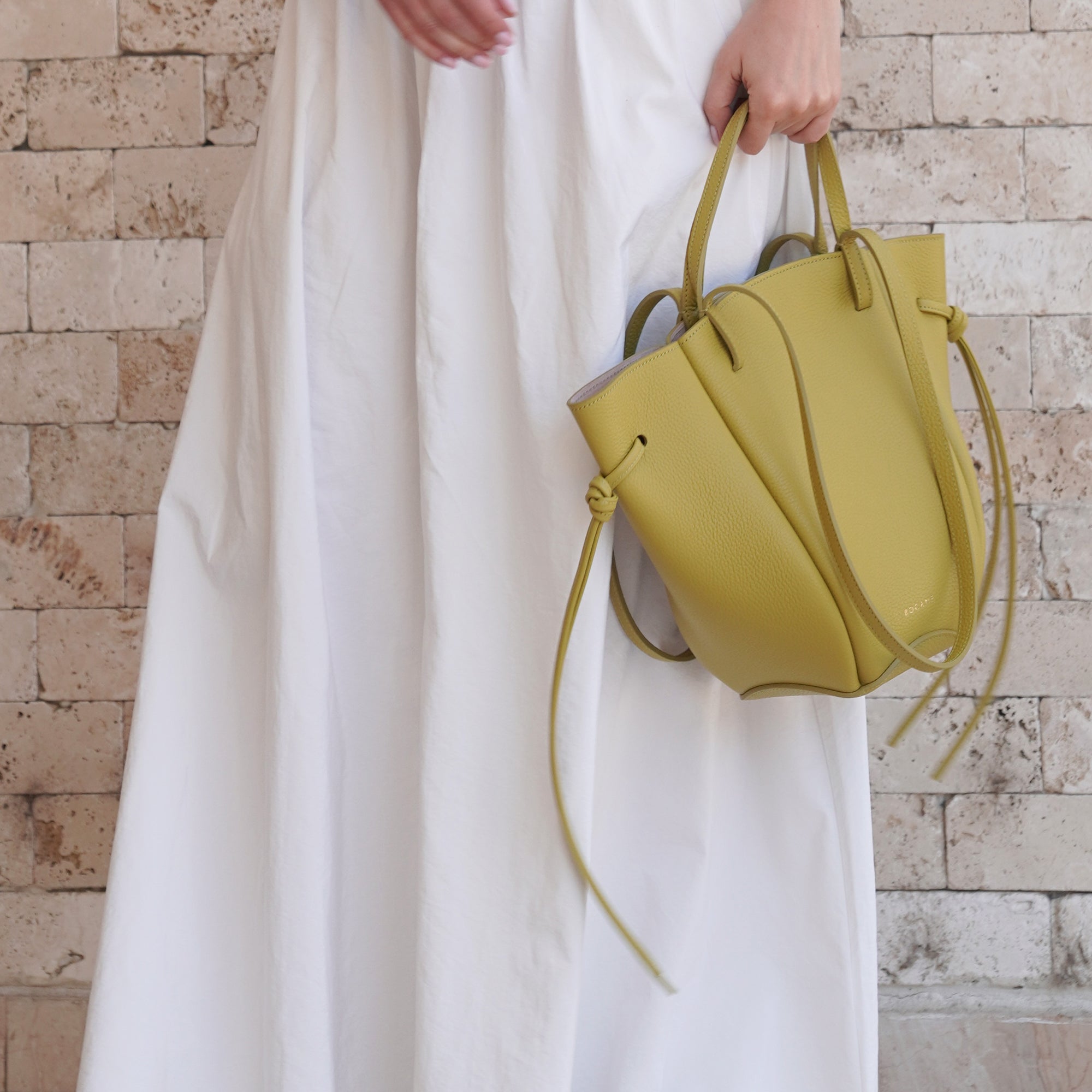 Voulez-Vous Bag, Textured Leather, Vinaigrette Green