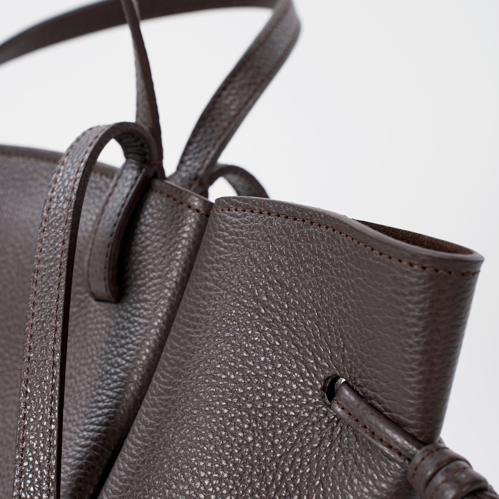 Voulez-Vous Bag, Textured Leather, Dark Chocolate
