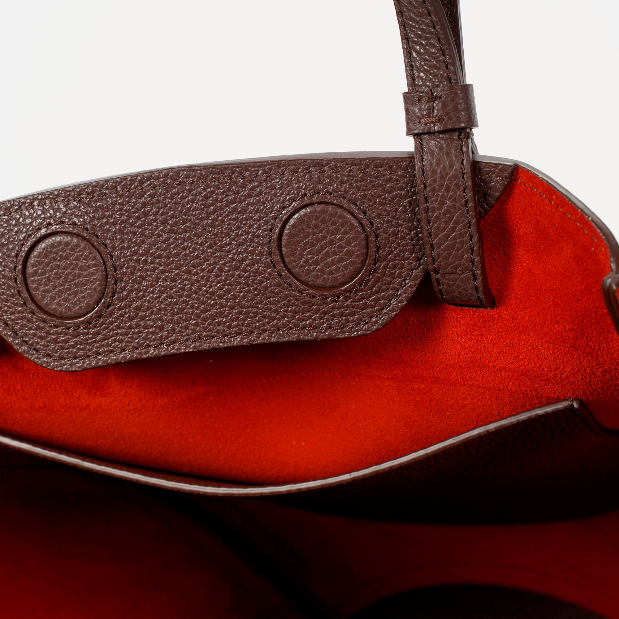 Maxi Voulez-Vous Bag, Textured Leather, Chocolate