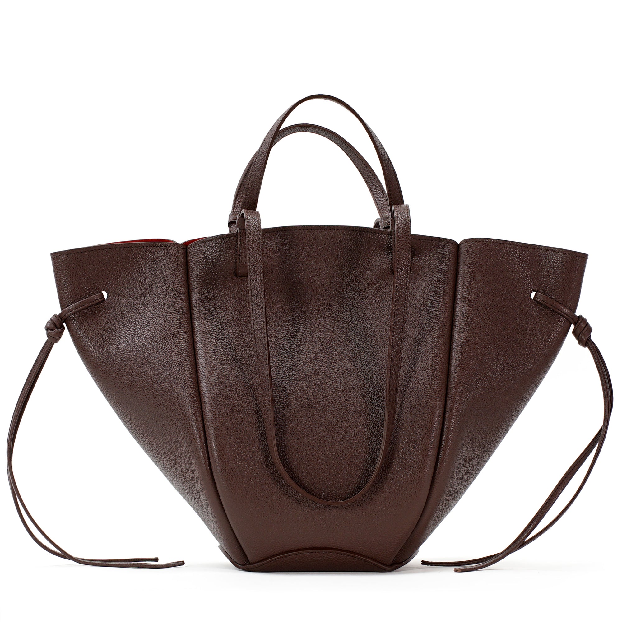 Maxi Voulez-Vous Bag, Textured Leather, Chocolate