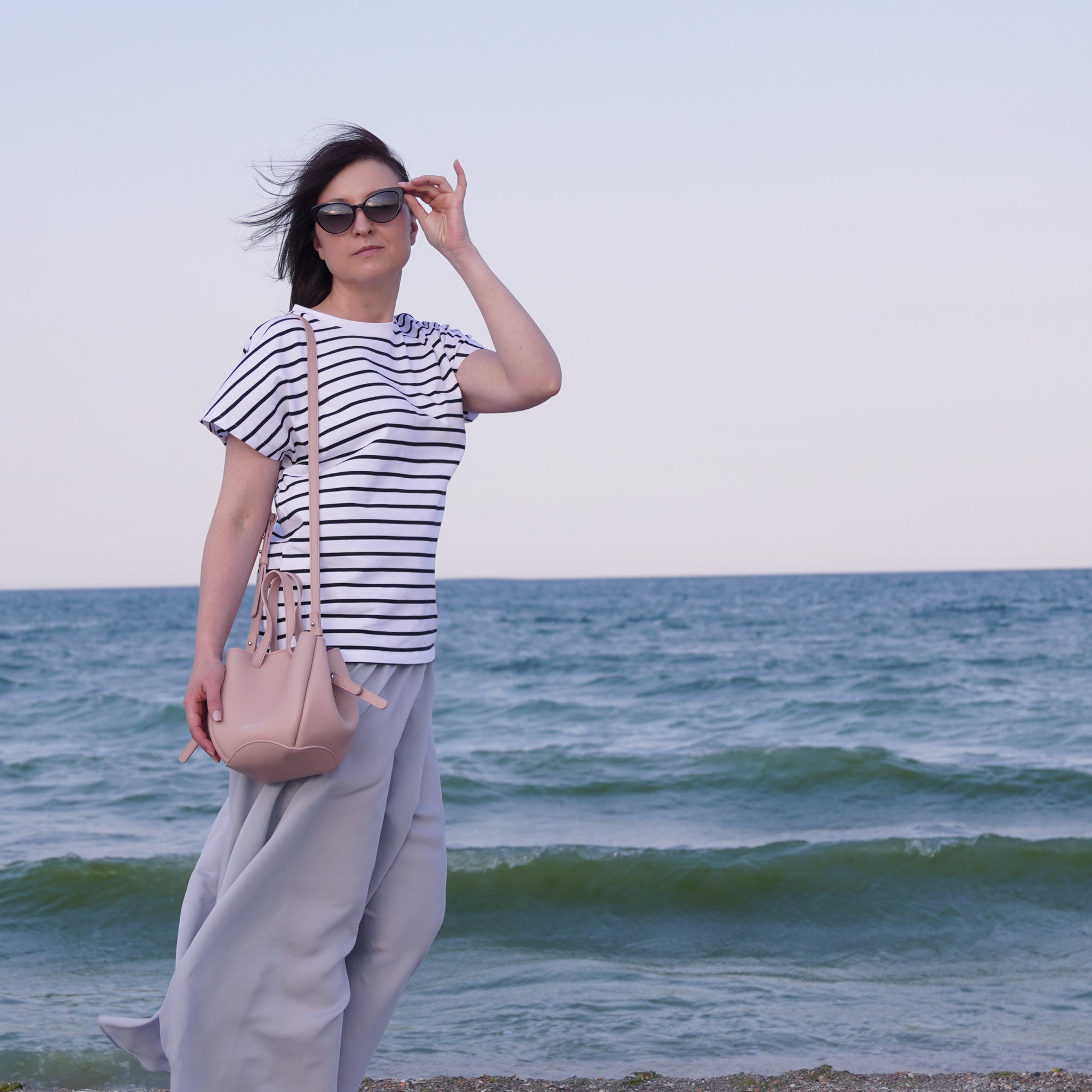 Bijou Pétale Bag, Textured Leather, Cappuccino, with Extras