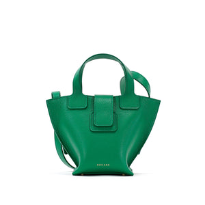 Caprice Bag, Textured Leather, Elf Green Color