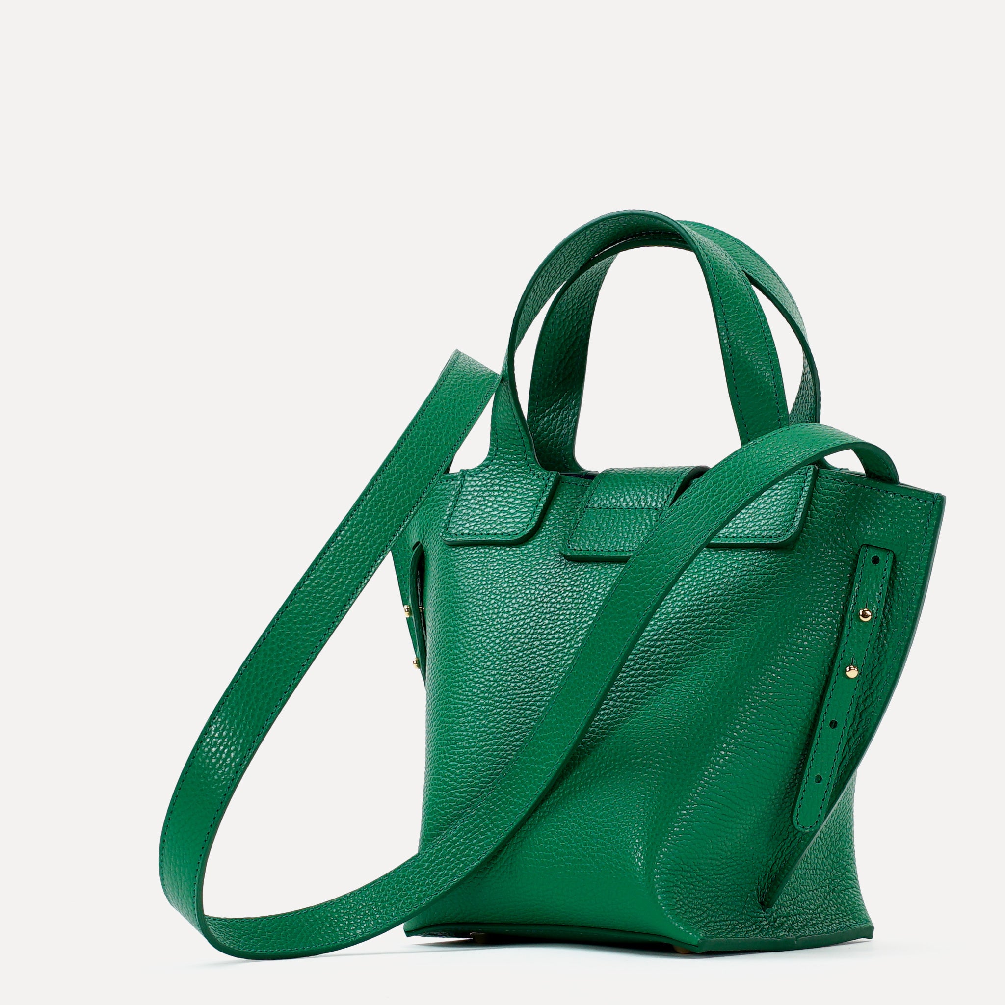 Caprice Bag, Textured Leather, Elf Green Color