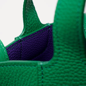 Caprice Bag, Textured Leather, Elf Green Color