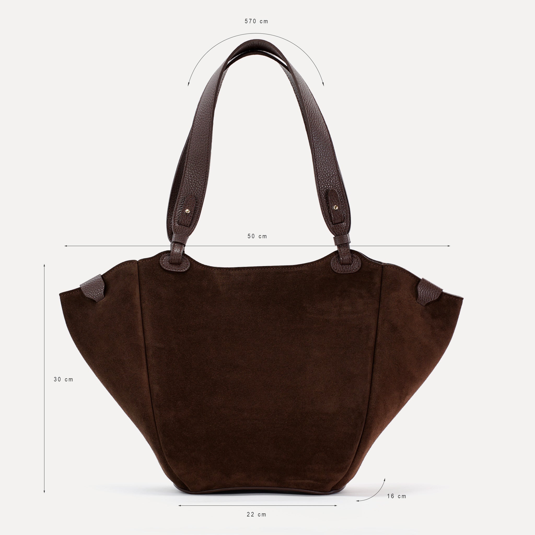 Orée Bag, Suede Leather, Chocolate