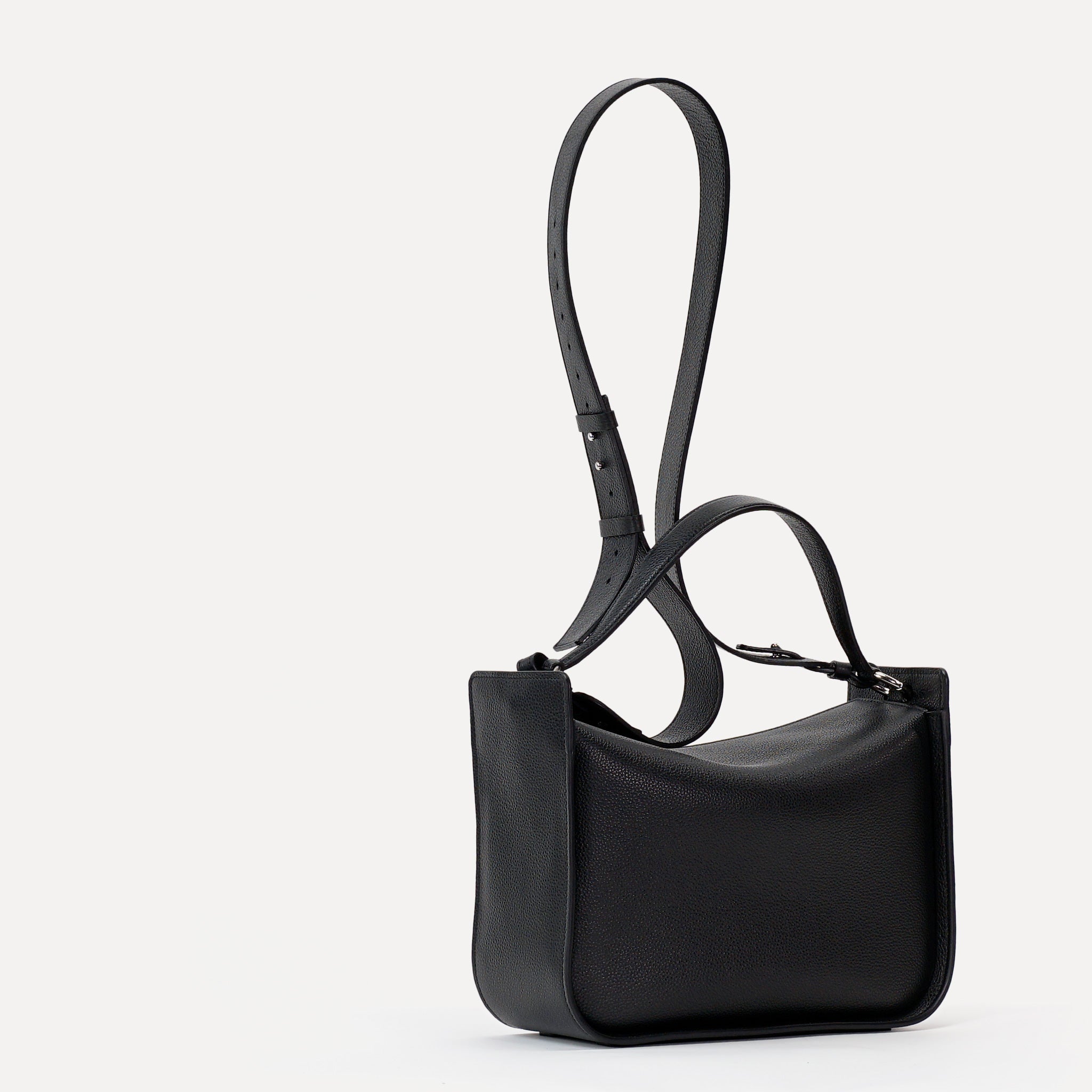 Toujours Maxi Bag, Textured Leather, Black