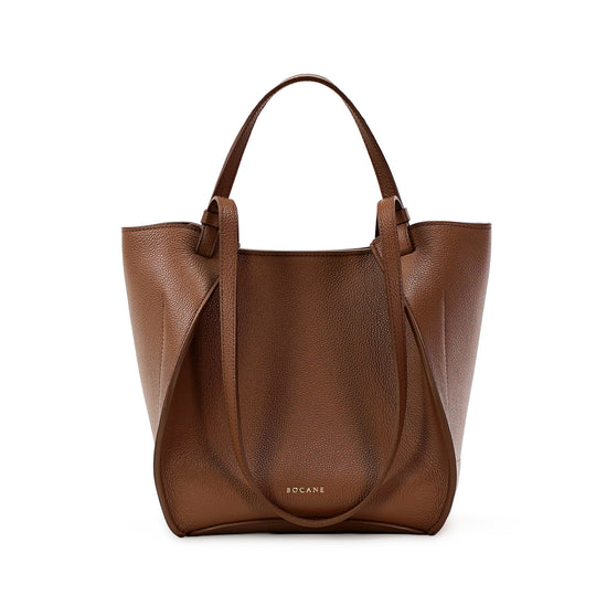 Amarante Bag, Textured Leather, Hazelnut