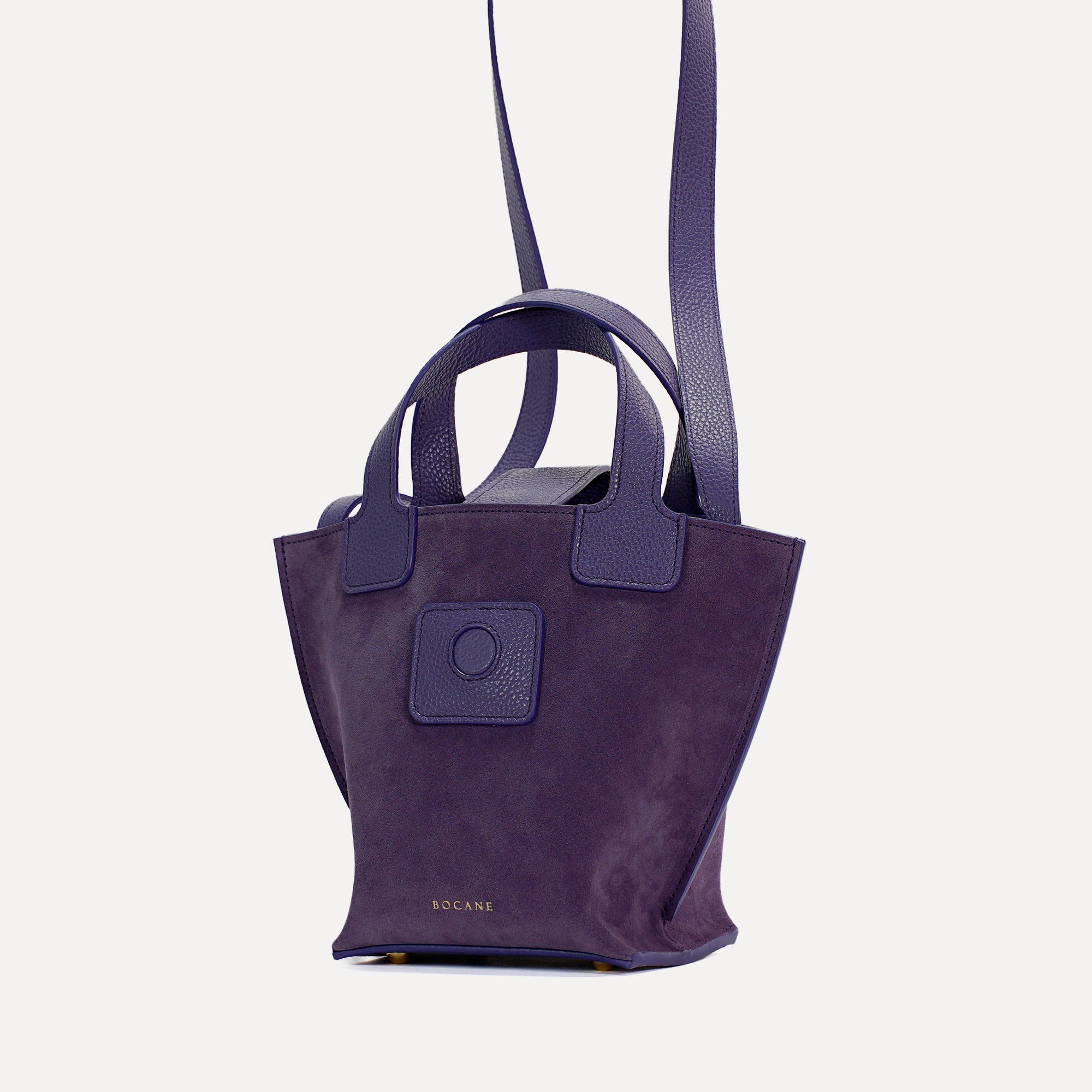 Caprice Bag, Textured Leather, Color Dark Chocolate