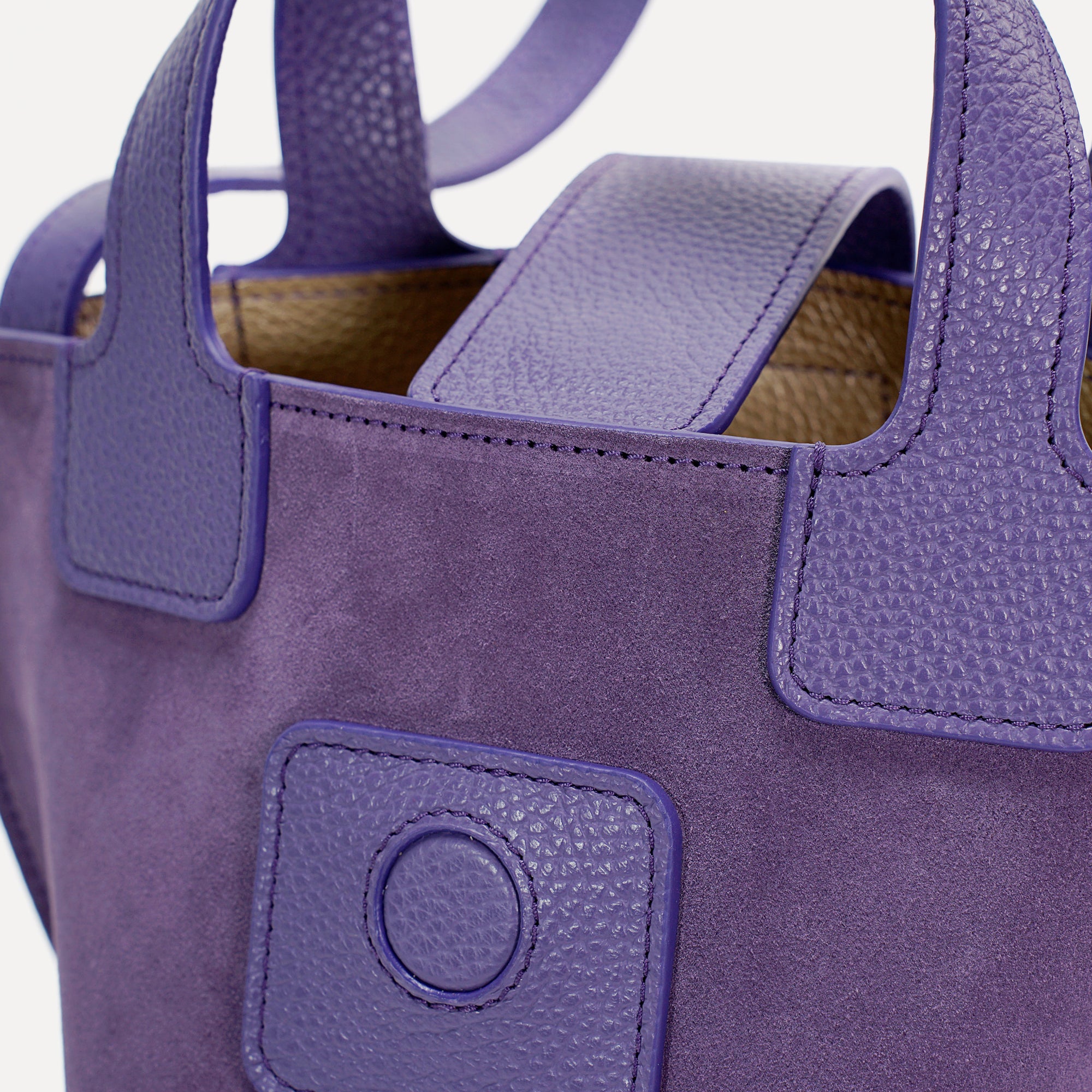 Caprice Bag, Textured Leather, Color Dark Chocolate