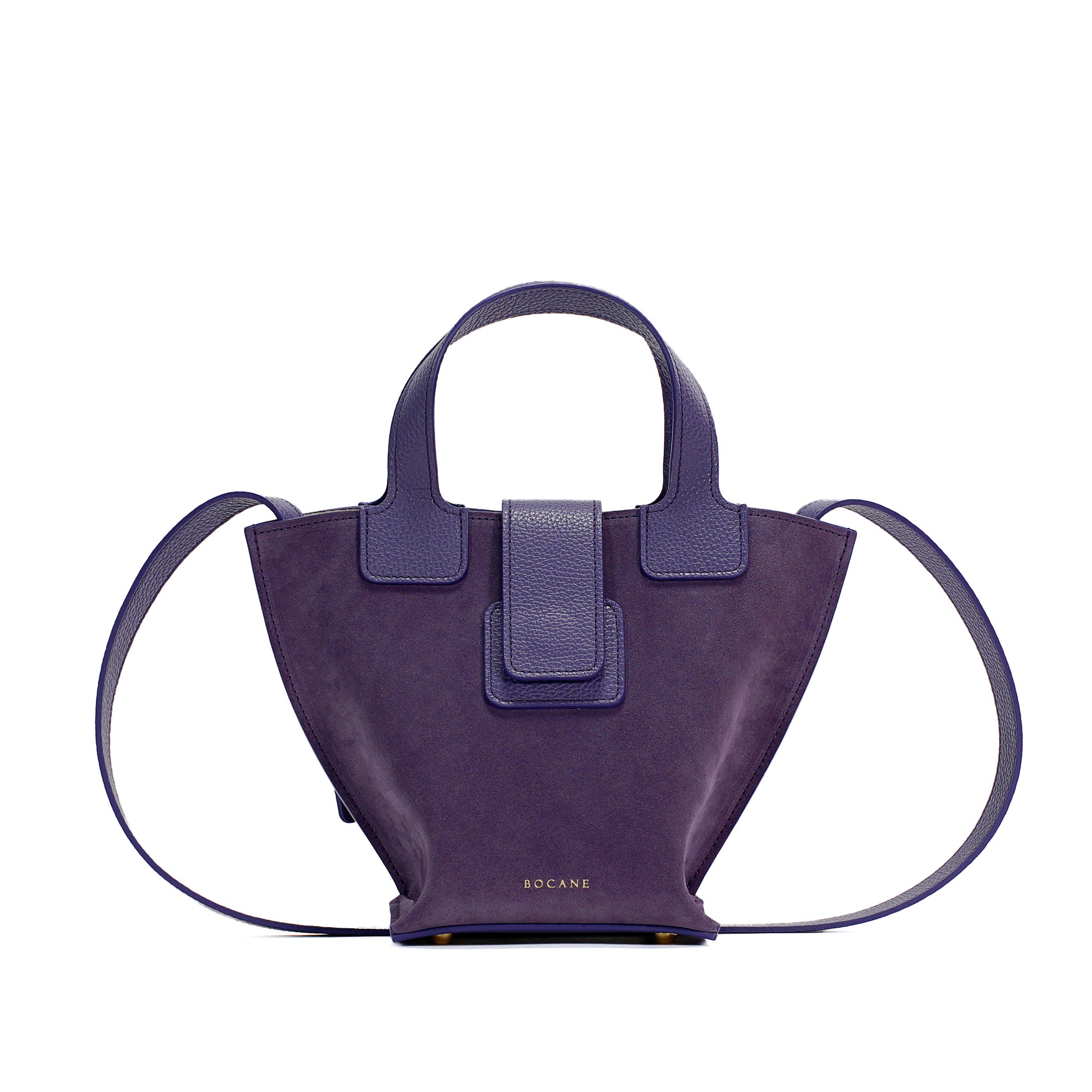 Caprice Bag, Textured Leather, Color Dark Chocolate