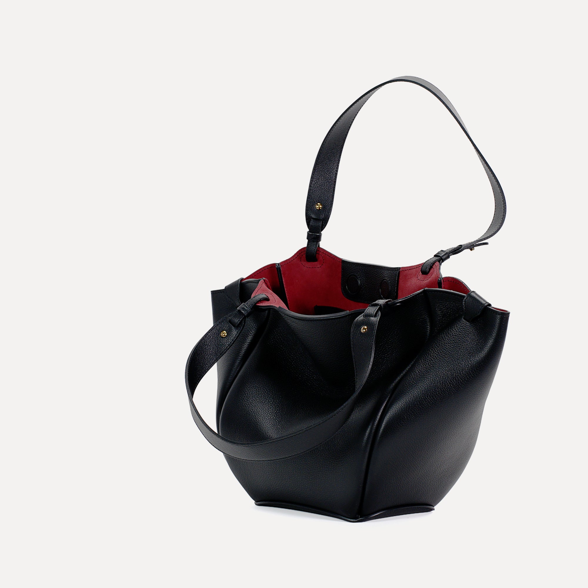 Orée Bag, Textured Leather, Black