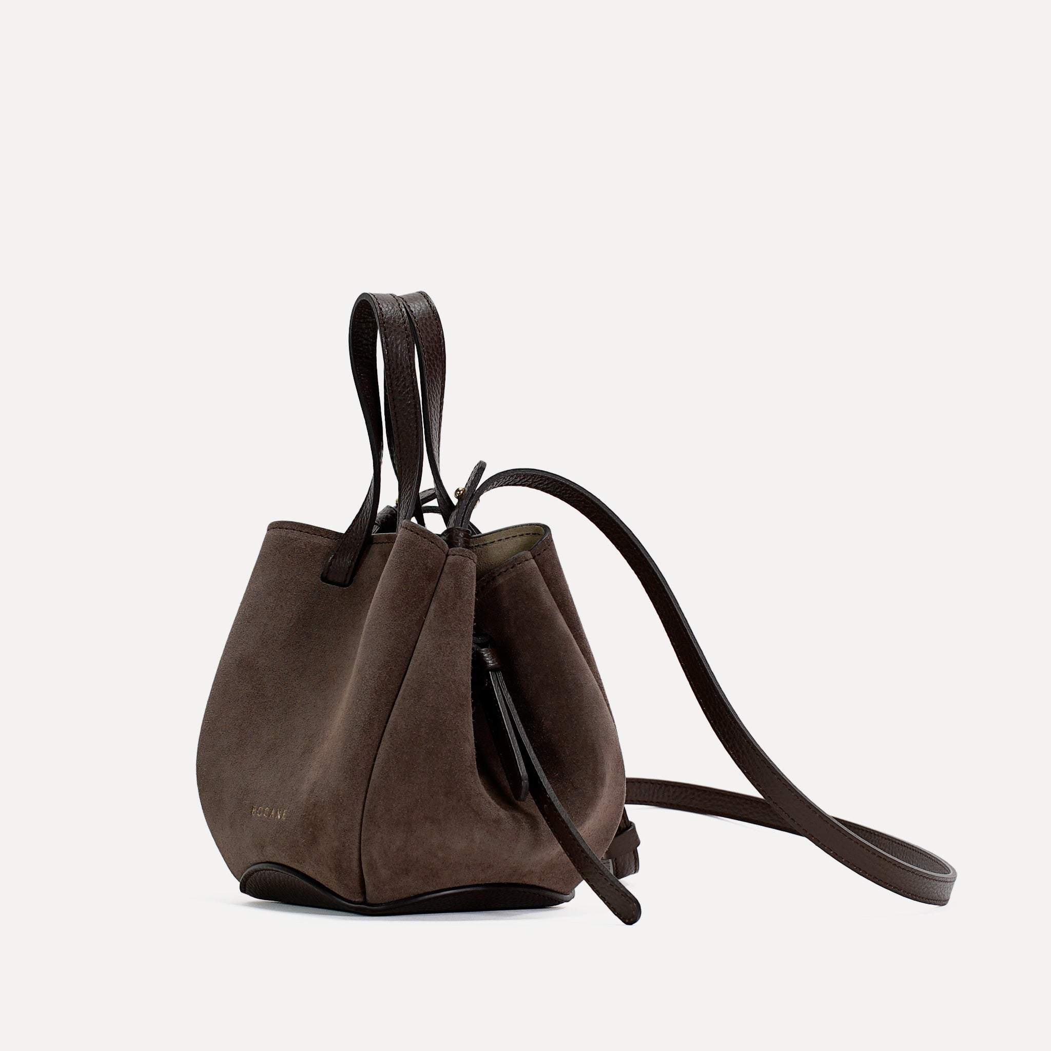 Bijou Petal Bag, Chocolate Suede – Bocane